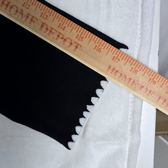 Merokeety Black Knit Cardigan Jacket Women’s Medium Blend Contrast Trim Buttons - Picture 7 of 10